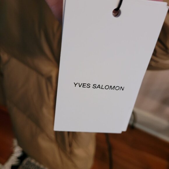 Yves Salomon A Line Down Jacket w/Fox Fur Hood Puffer Jacket NWT - Picture 13 of 14